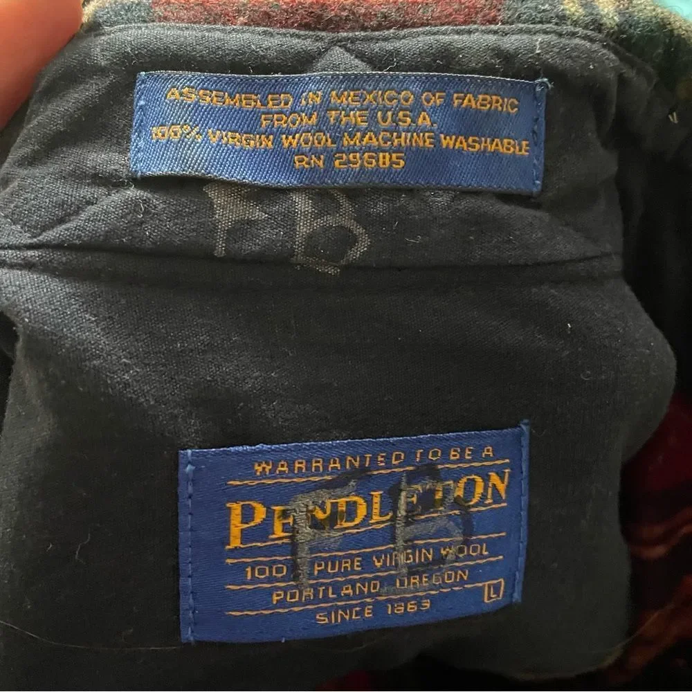 Pendleton 100% Virgin Wool Plaid Mid Weight Shacket